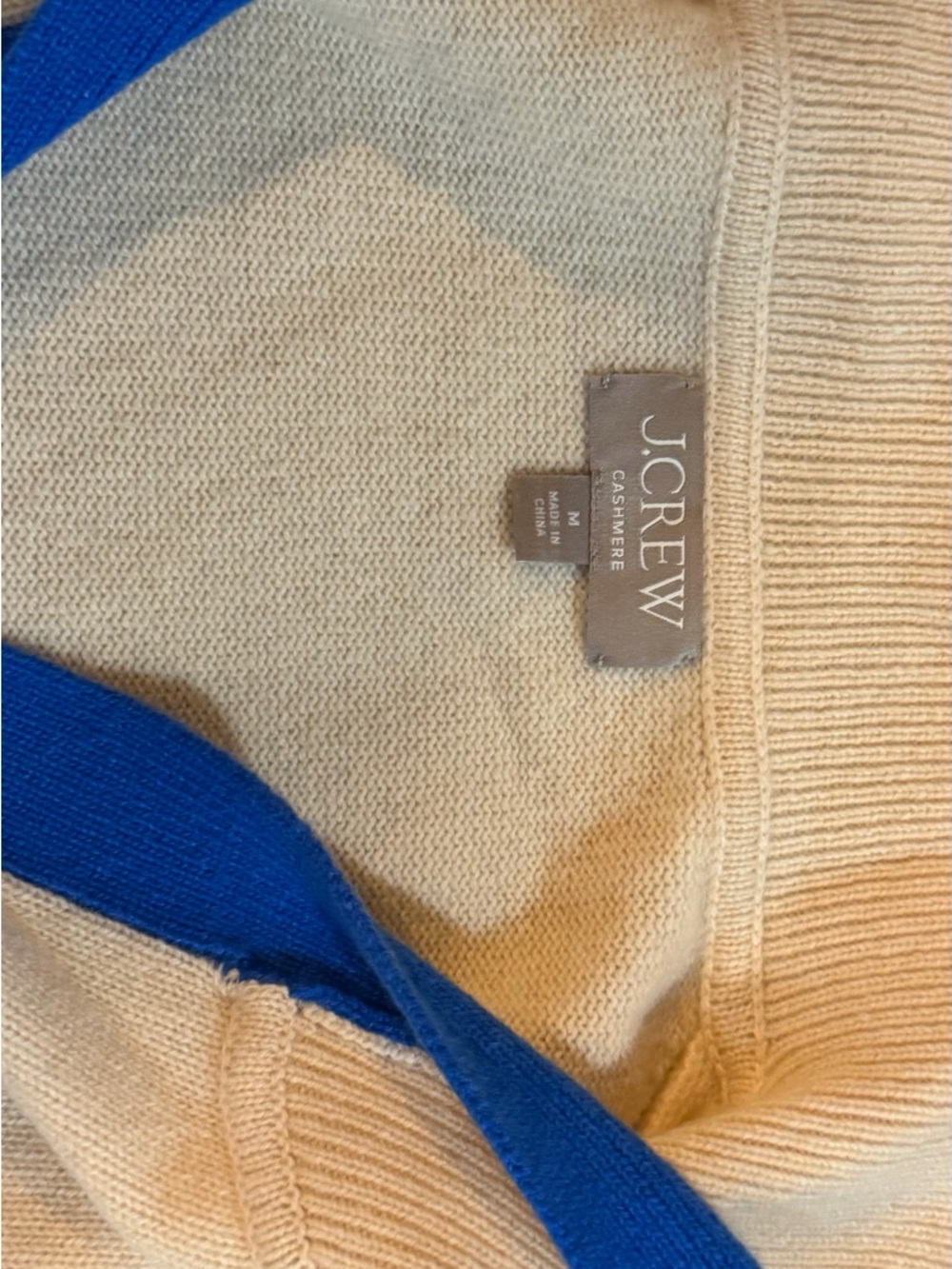 J. Crew Cashmere sailor-collar cardigan sweater in stripe - Picture 4 of 4